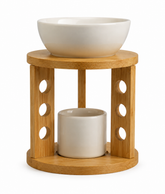 Aromalampe aus Holz & Keramik – Modernes Design für ätherische Öle und Duftmomente | Stilvoller Aroma Diffuser