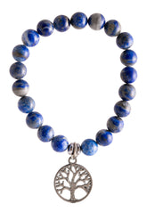 Sodalit Armband mit Yggdrasil Charm – Seelenecho