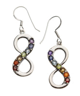Lemniskate 7 Chakra Ohrringe – Seelenecho