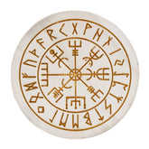 Vegvisir Platte aus Selenit – Seelenecho