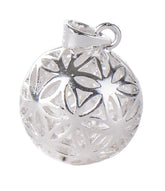 Blume des Lebens Kugel-Anhänger 925 Sterling Silber, Ø ca. 17 mm – Seelenecho