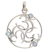 Triple OM mit Topaz 925 Sterling Silber – Seelenecho