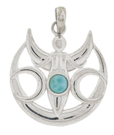 Dreifache Mondgöttin mit Larimar – Seelenecho