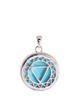 Kehl-Chakra Anhänger mit Türkis und Kette – Seelenecho