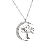Yggdrasil in Mond Anhänger 925 Silber – Seelenecho