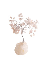 Kristallbaum Rosenquarz mit Zeolith – Seelenecho