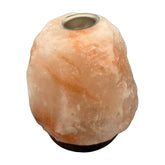 Salzkristall-Lampe aus Himalaya-Salz mit Aromaschale aus Metall – Ansicht 1