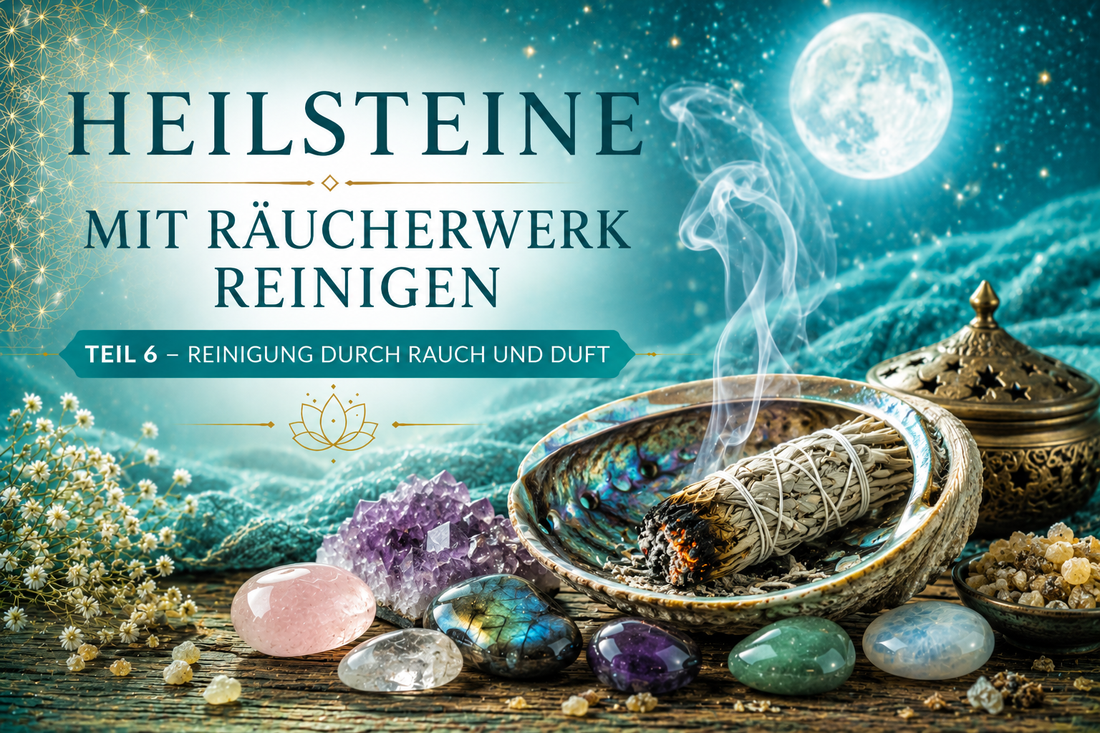 Heilsteine mit Räucherwerk reinigen