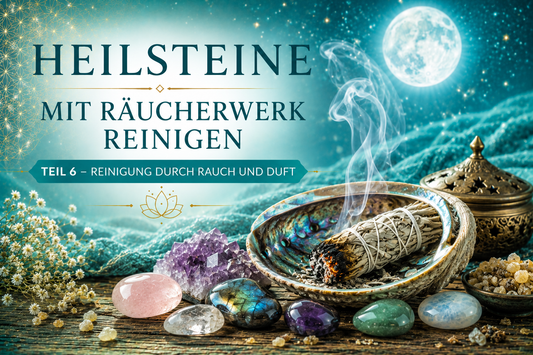 Heilsteine mit Räucherwerk reinigen