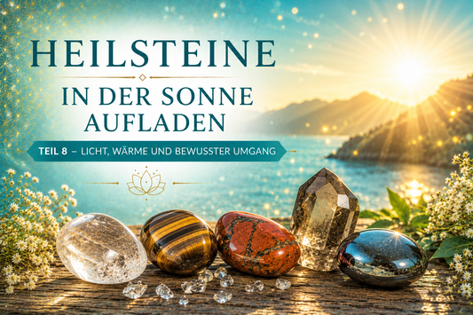 Heilsteine in der Sonne aufladen