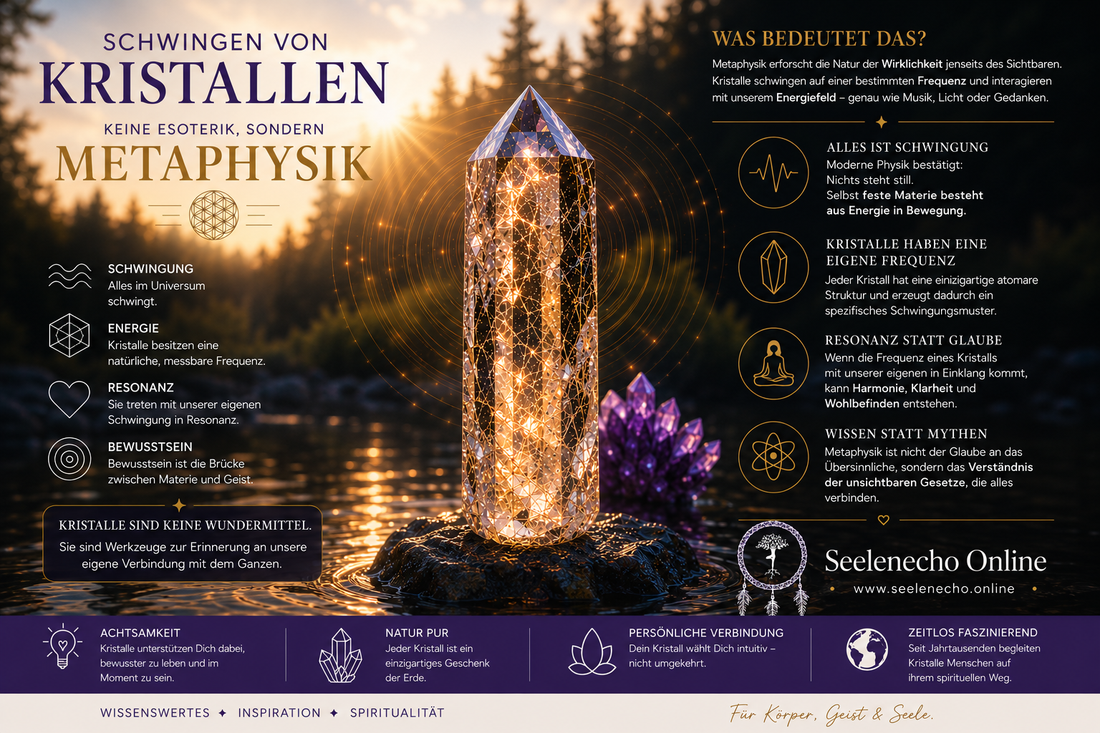 Schwingen von Kristallen – Zwischen Wissenschaft, Metaphysik und persönlicher Erfahrung