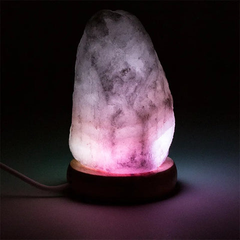 Mini Mood Salzlampe – weiß | USB LED | ca. 600 g  ca. 12cm
