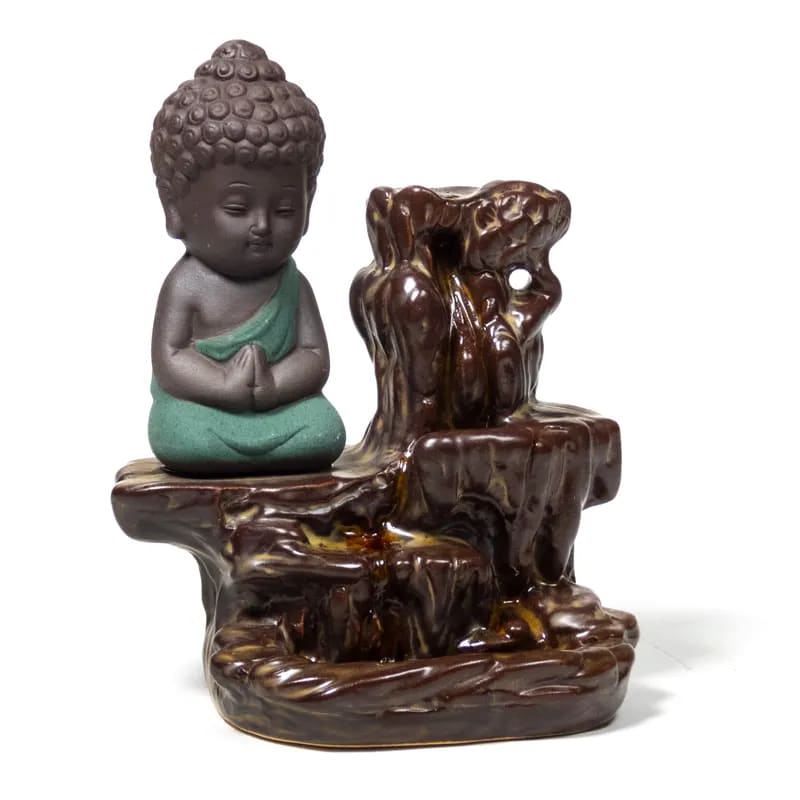 Rückflussbrenner Kleiner Buddha mit fließendem Rauch