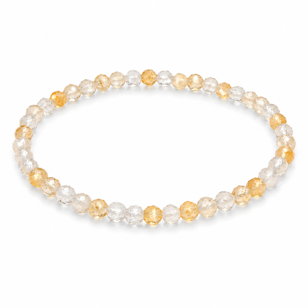 Citrin Armband Kugel facettiert 4 mm – Lebensfreude, Energie & Leichtigkeit | Bedeutung & Wirkung