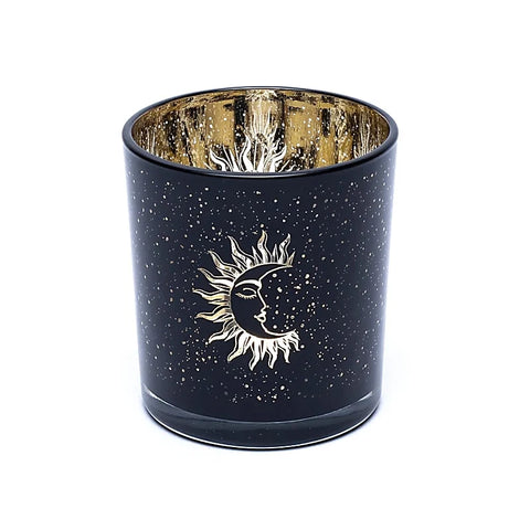 Windlicht Sonne &amp; Mond aus Glas – mystisches Kerzenlicht für eine harmonische Atmosphäre