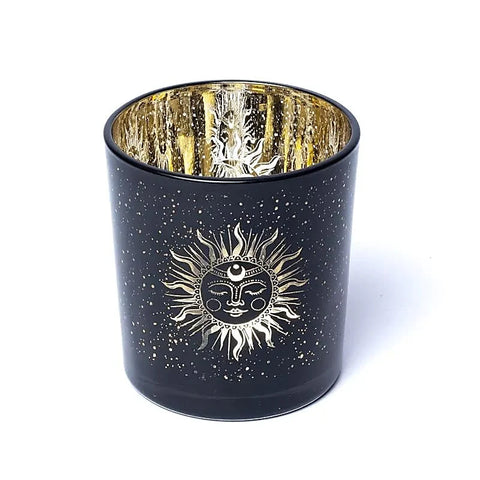 Windlicht Sonne &amp; Mond aus Glas – mystisches Kerzenlicht für eine harmonische Atmosphäre