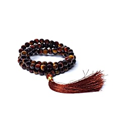 Mala aus gelbem & rotem Tigerauge – 108 Perlen | Stärke, Fokus & innere Balance