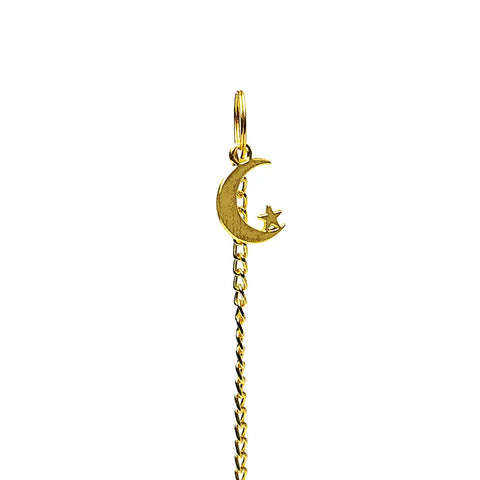Messingpendel mit Mondsymbol – Goldfarben