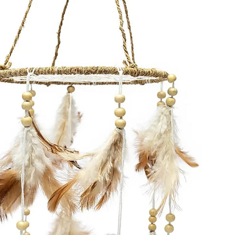 Traumfänger aus Hanf – handgefertigte Boho-Dekoration in Naturfarben