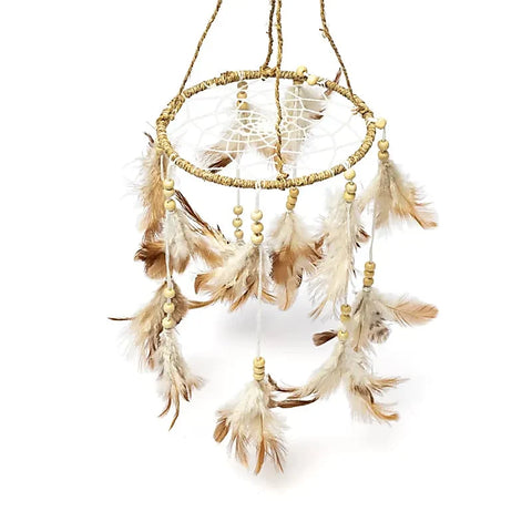 Traumfänger aus Hanf – handgefertigte Boho-Dekoration in Naturfarben