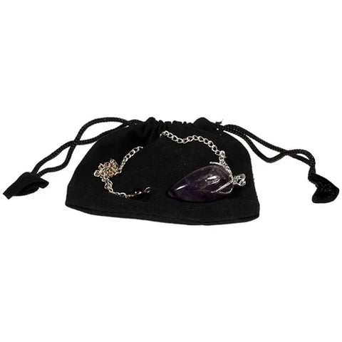 Lotus Pendel Amethyst Spitze – Edelsteinpendel aus echtem Amethyst