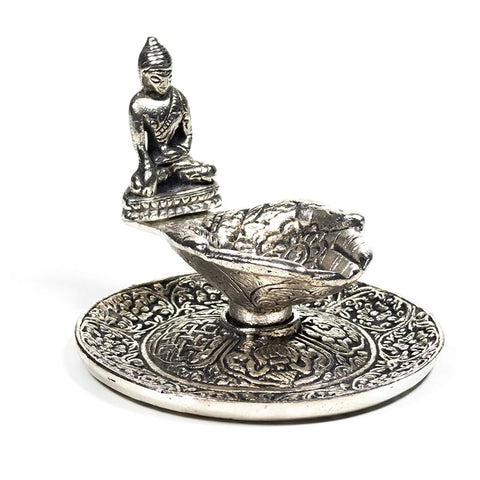Räucherstäbchenhalter Buddha mit Schale und Händen