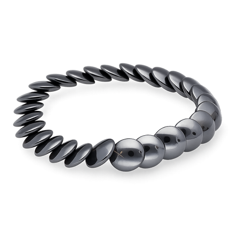 Hämatin Armband Scheiben diagonal gebohrt – Erdung, Stabilität & innere Balance | Bedeutung & Wirkung