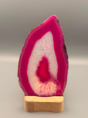 Teelichthalter mit Achatscheibe – einzigartiges Naturkunstwerk mit stimmungsvollem Kerzenlicht