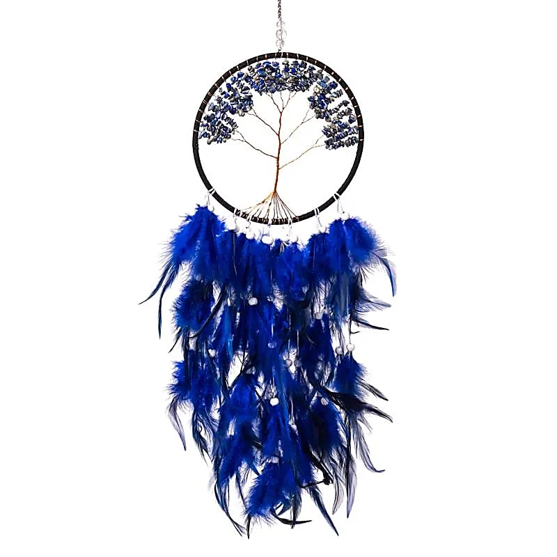 Traumfänger Lebensbaum mit Lapislazuli, groß