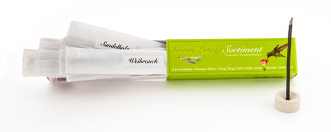 Green Line Räucherstäbchen Sortiment(2 Stäbchen aller 8 Sorten)