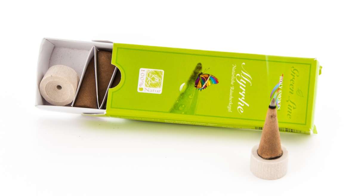 Myrrhe Räucherkegel - Green Line 16 g (10 Kegel)