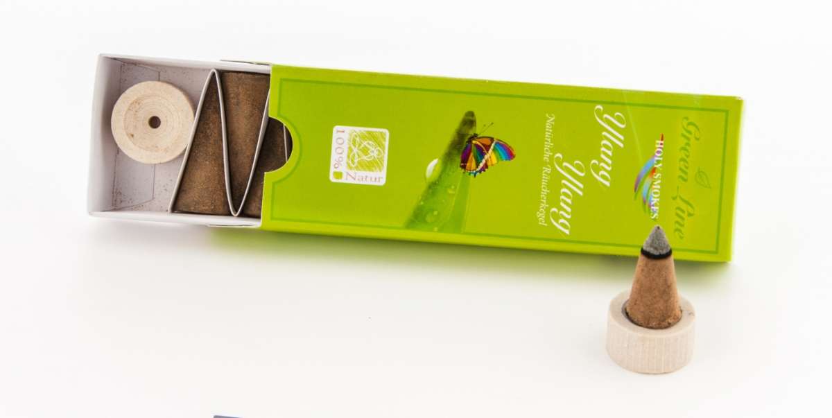 Ylang Ylang Räucherkegel - Green Line 16 g (10 Kegel)