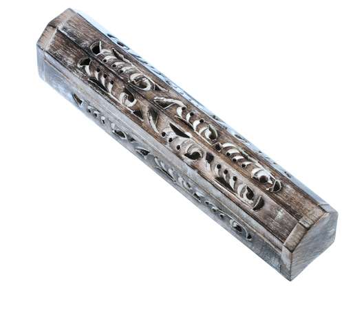 Blumenvilla - Holzhalter mit Vorratsbox