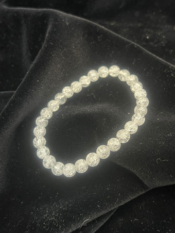 Bergkristall Armband (gecrackt, 6 mm) – Klarheit, Lichtkraft und Energiefluss
