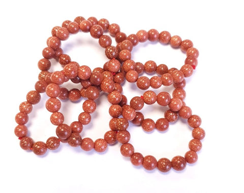 Steinring Goldfluss – Kugel 4 mm, auf Gummizug