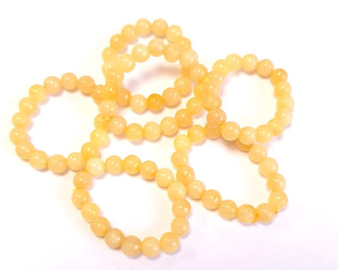 Steinring Calcit – Kugel 4 mm, auf Gummizug