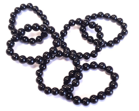 Steinring Onyx – Kugel 4 mm, auf Gummizug