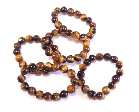 Steinring Tigerauge – Kugel 4 mm, auf Gummizug