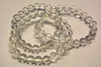 Armband Bergkristall Kugel 8 mm