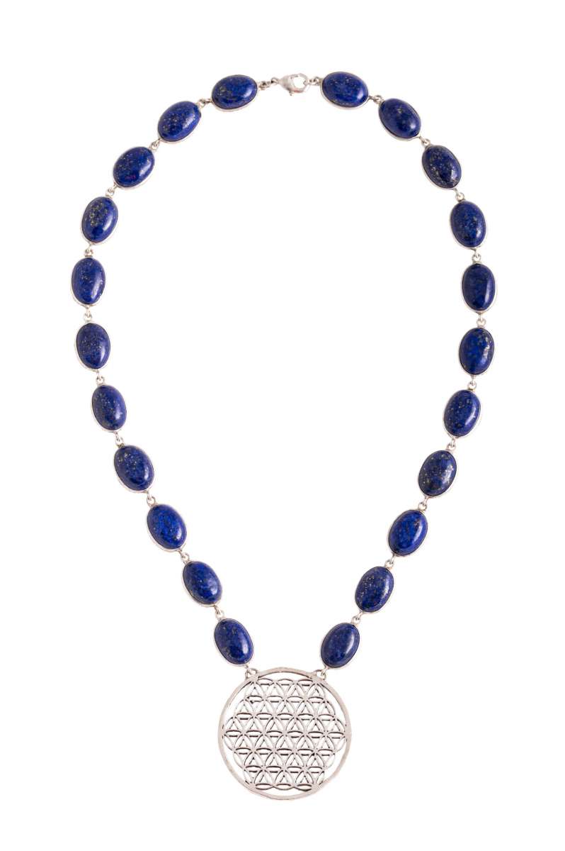 Lapislazuli-Collier mit Blume des Lebens – Erkenne deine innere Wahrheit