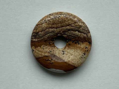 Landschaftsjaspis Donut 40 mm – Erdung &amp; innere Harmonie