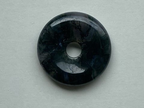 Moosachat Donut 40 mm – Wachstum &amp; Verbindung zur Natur