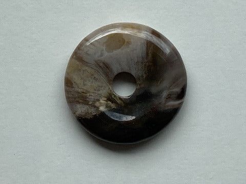 Versteinertes Holz Donut 40 mm – Erdung und innere Beständigkeit