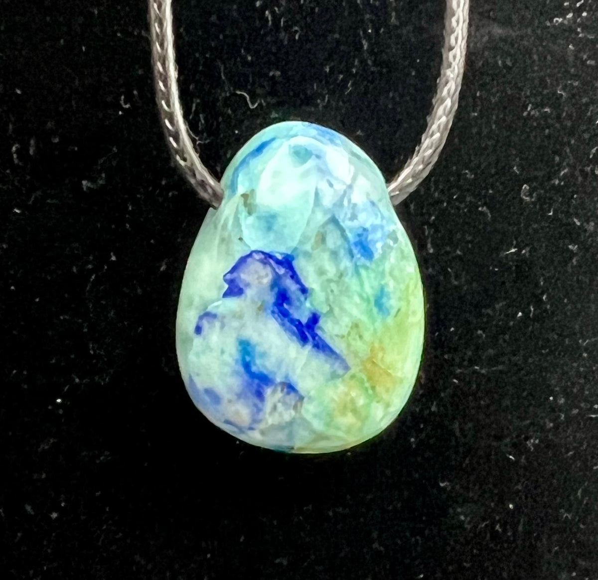 Azurit Kettenanhänger – Inspiration, Erkenntnis &amp; inneres Sehen