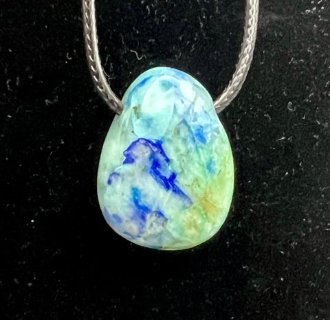 Azurit Kettenanhänger – Inspiration, Erkenntnis &amp; inneres Sehen