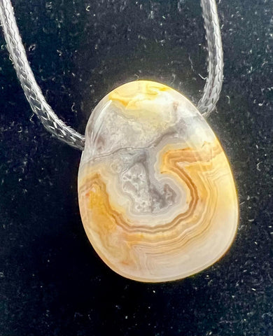 Crazy Lace Achat Kettenanhänger – Lebensfreude, Leichtigkeit &amp; Balance