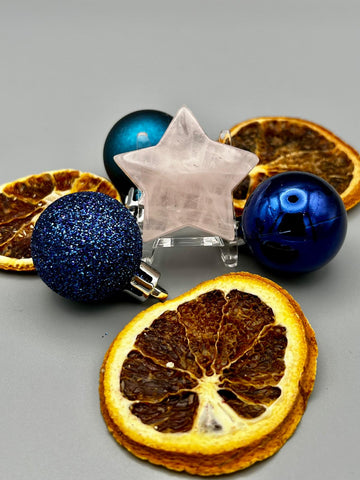 Rosenquarz Stern – Handschmeichler / Dekostein