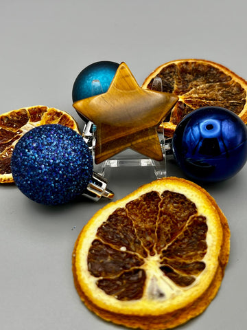 Tigerauge Stern – Handschmeichler / Dekostein