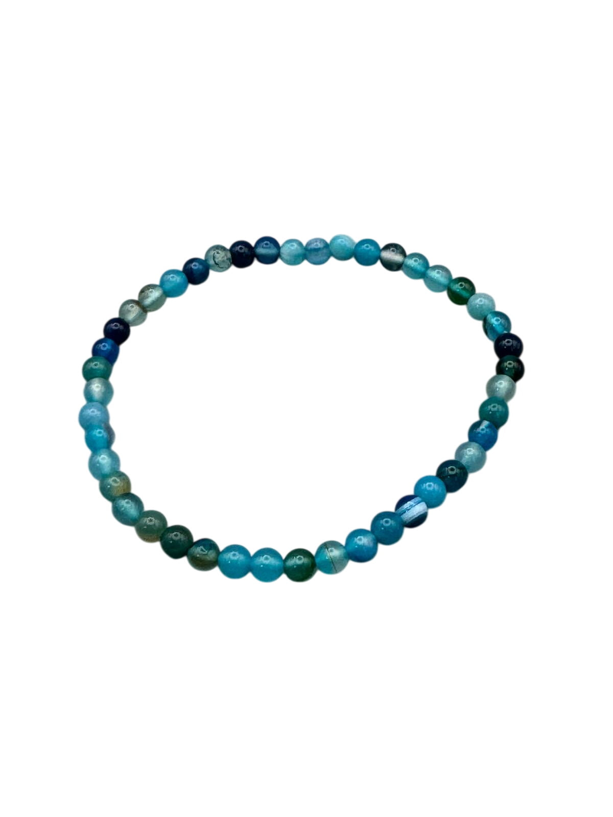 Achat blau (gefärbt) Armband