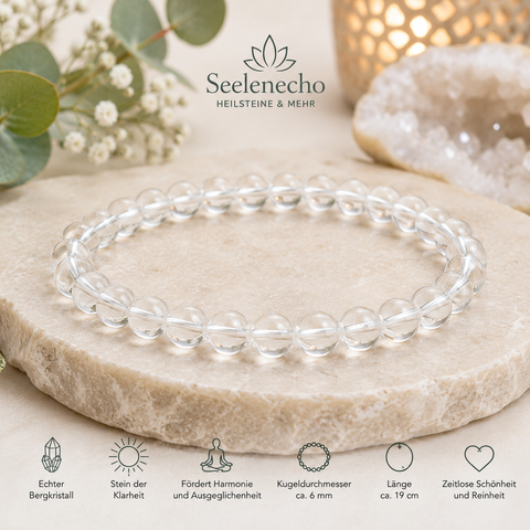 Bergkristall Armband – Kugel ca. 6 mm / 19 cm